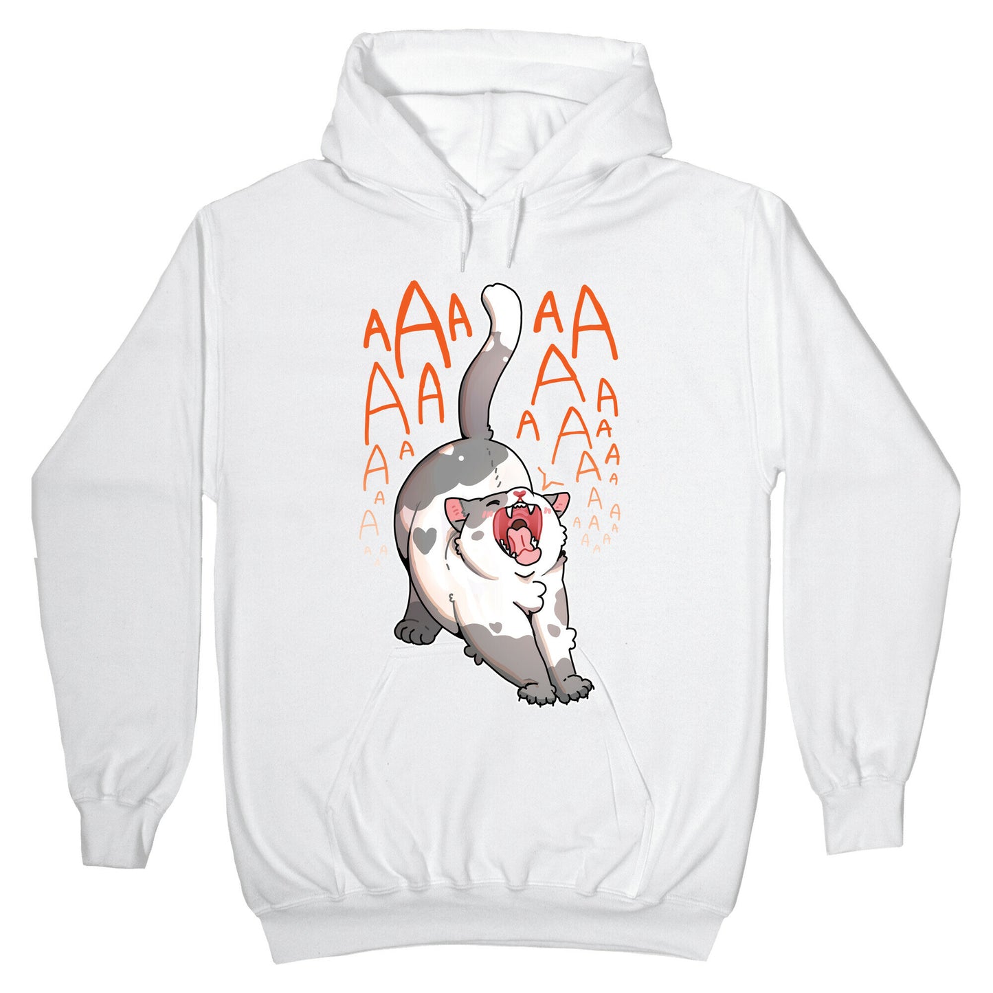 Screaming Yawning Cat Hoodie