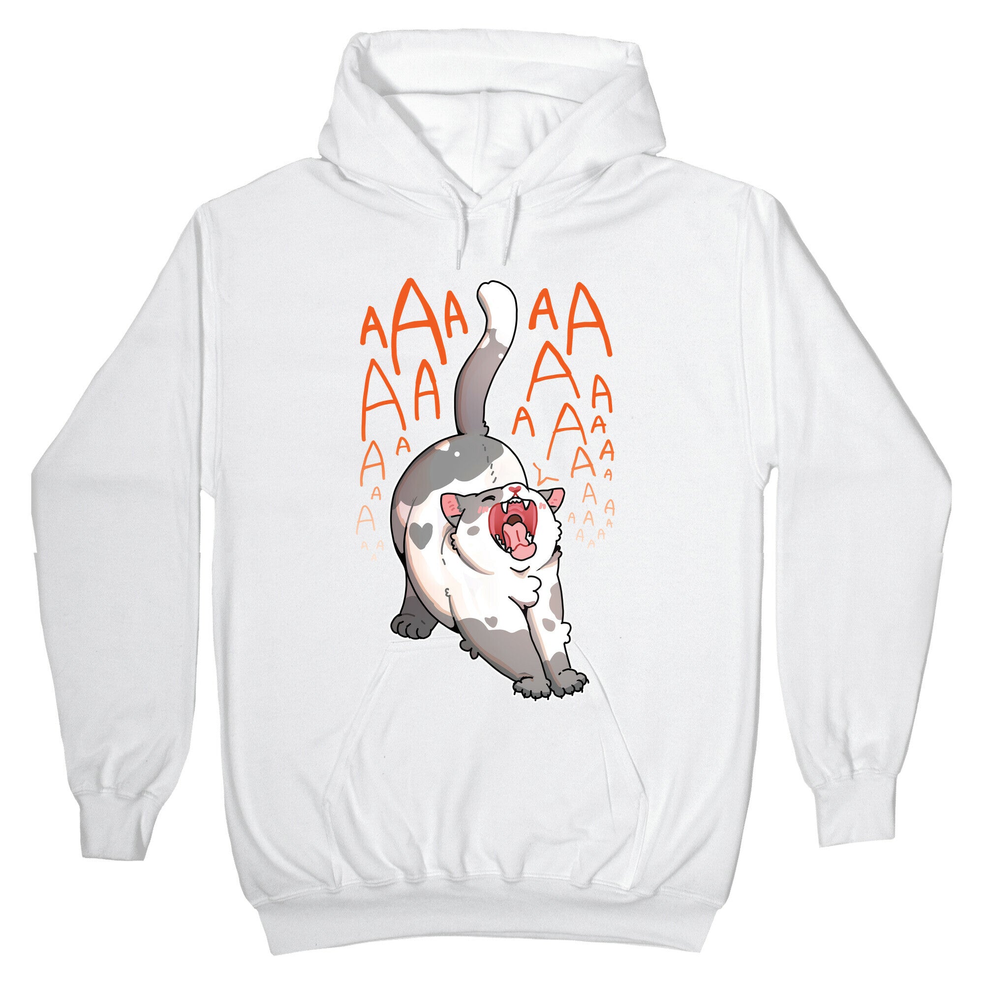 Screaming Yawning Cat Hoodie