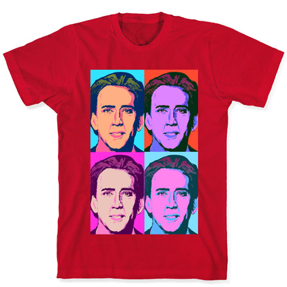 Nicholas Cage Pop Art Parody T-Shirt