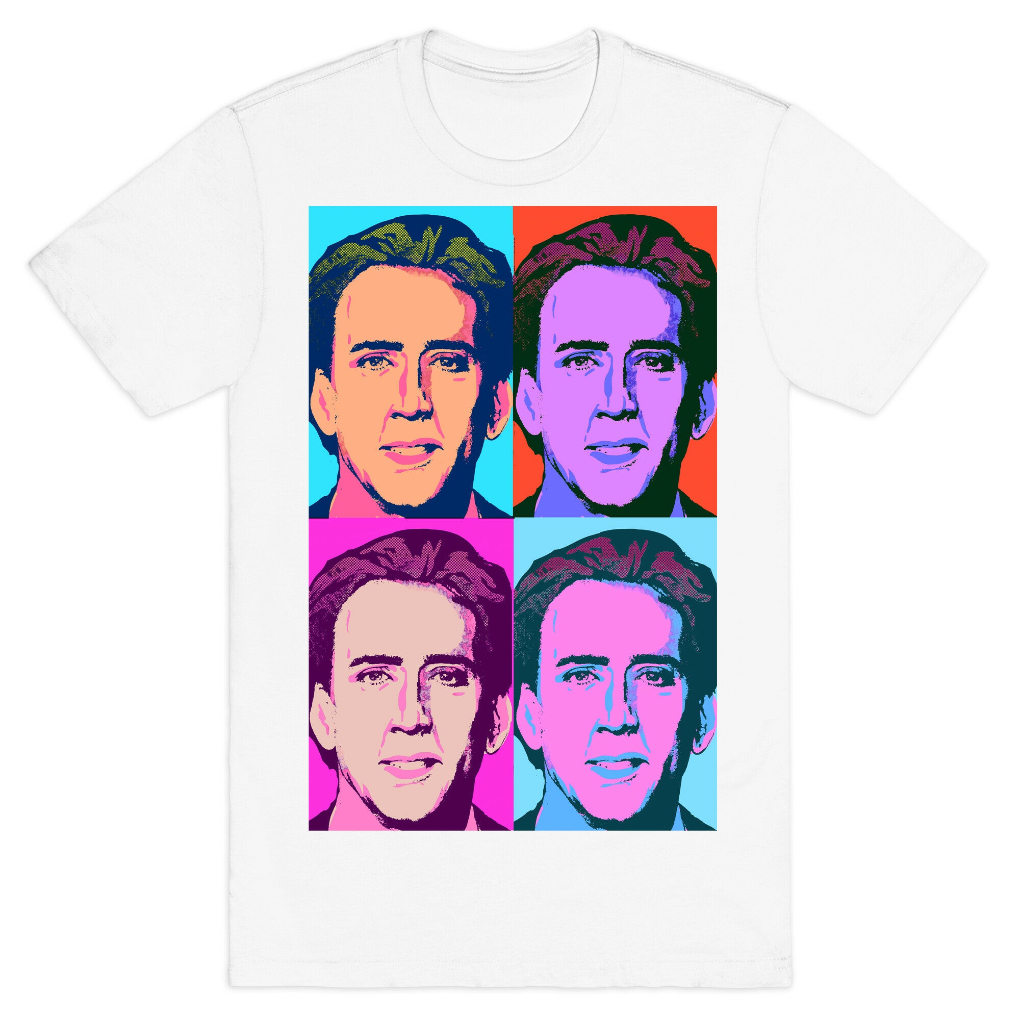 Nicholas Cage Pop Art Parody T-Shirt