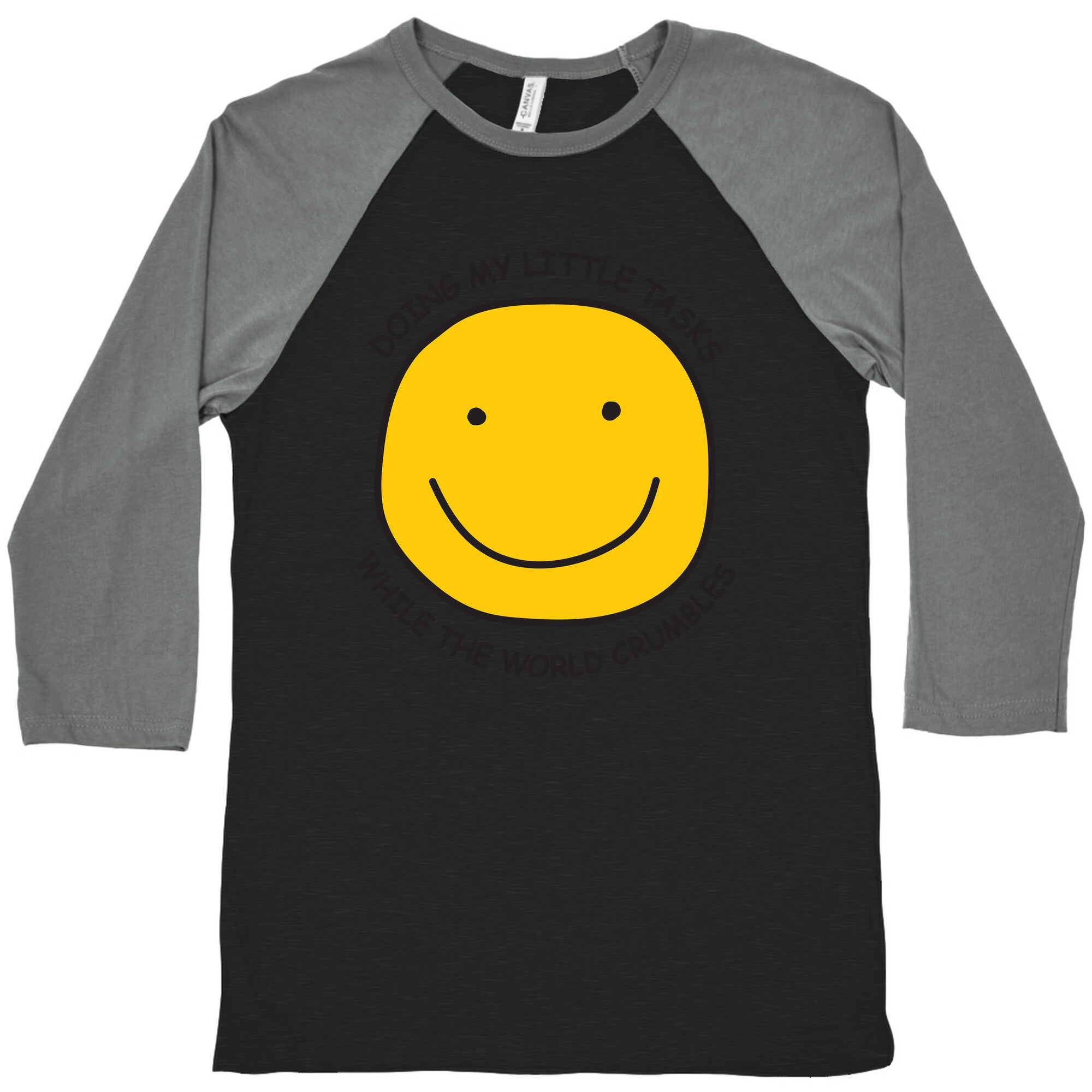 Doing My Little Tasks While The World Crumbles Baseball Tee