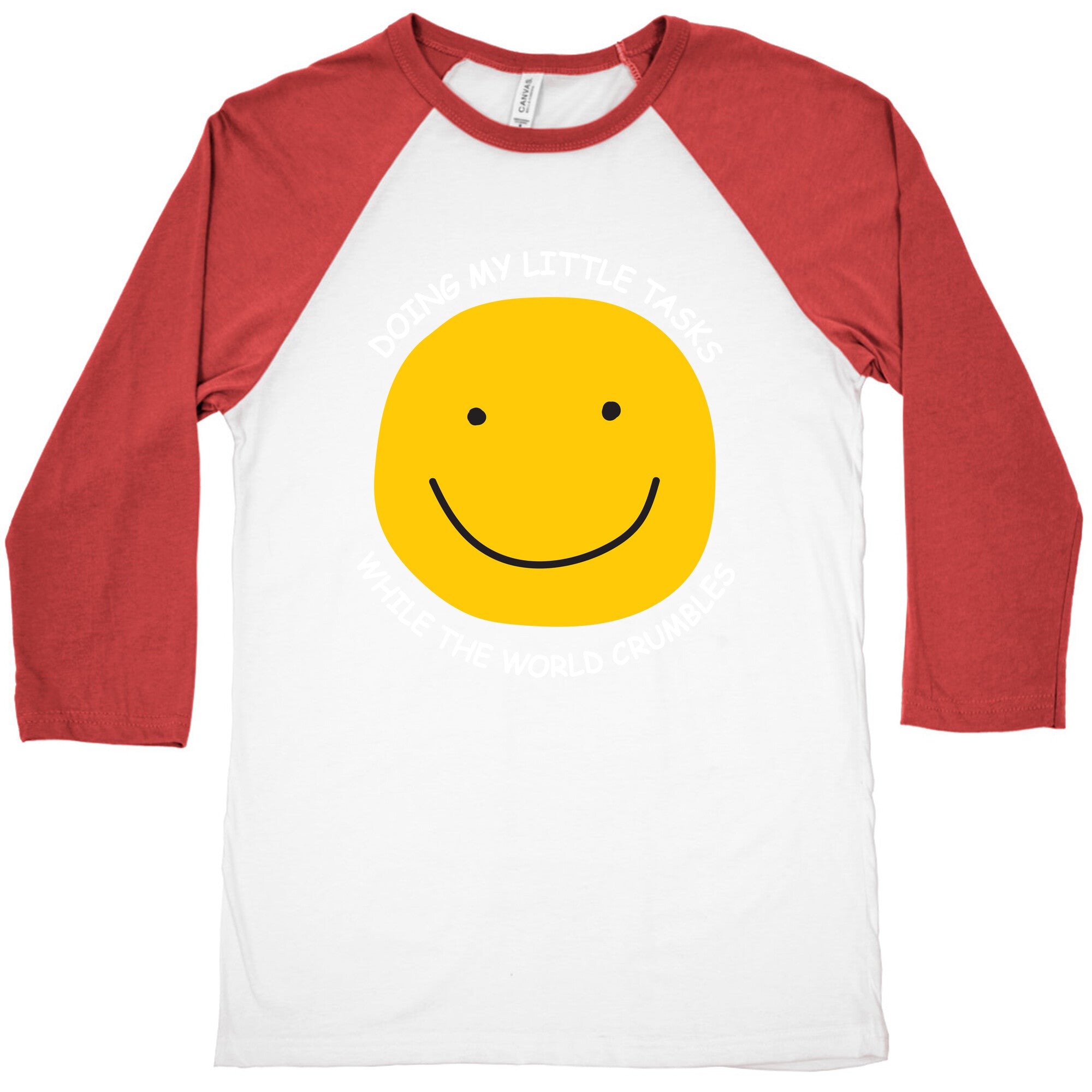 Doing My Little Tasks While The World Crumbles Baseball Tee
