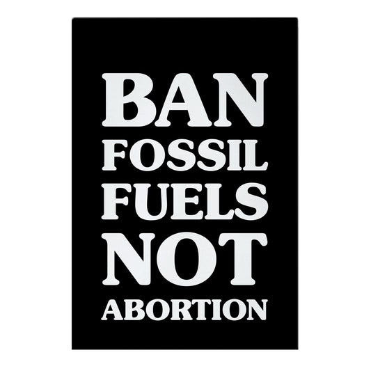 Ban Fossil Fuels Not Abortions Garden Flag