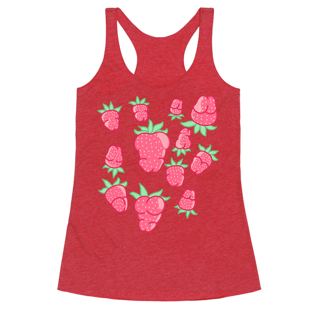 Strawberry Peens Pattern Racerback Tank
