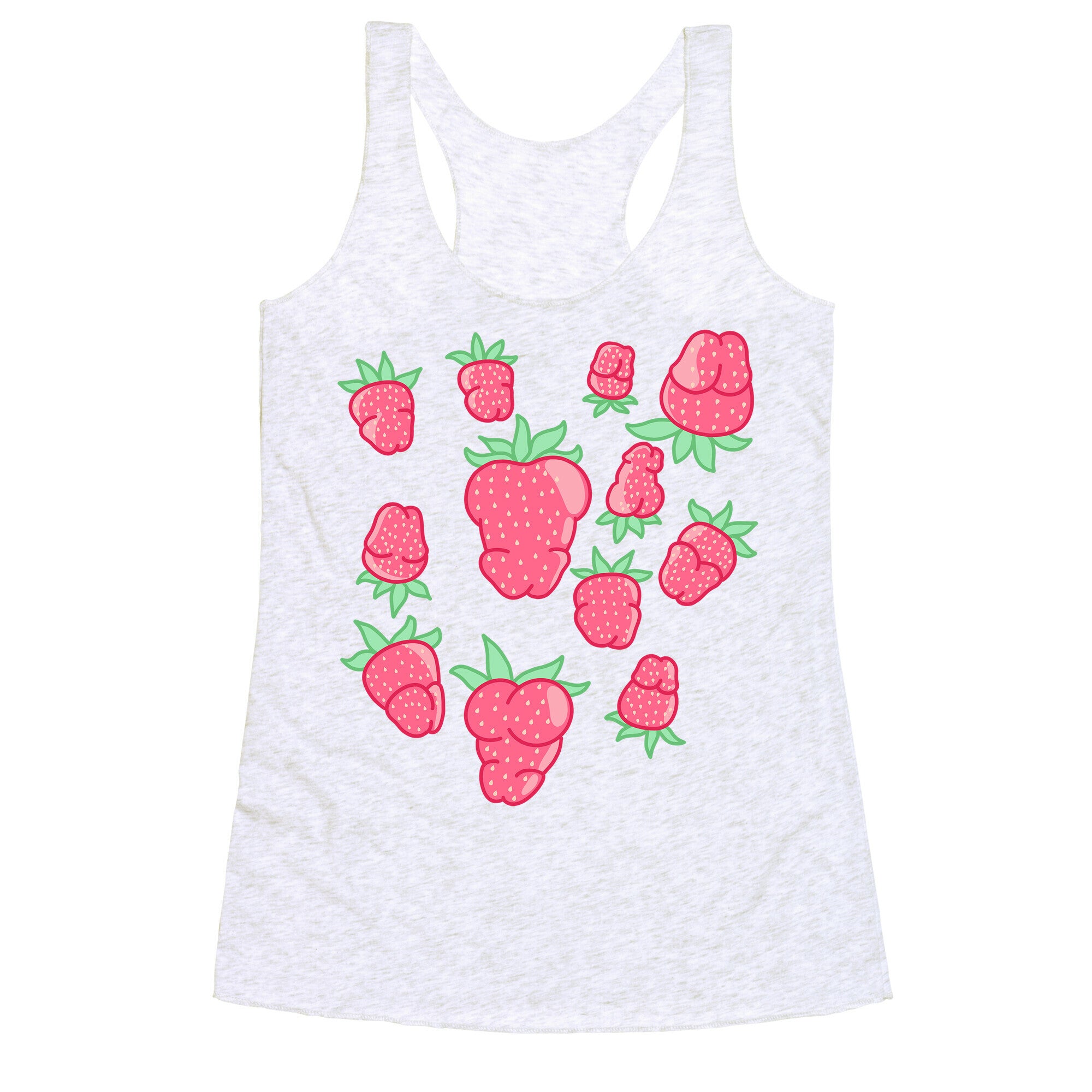 Strawberry Peens Pattern Racerback Tank
