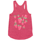 Strawberry Peens Pattern Racerback Tank