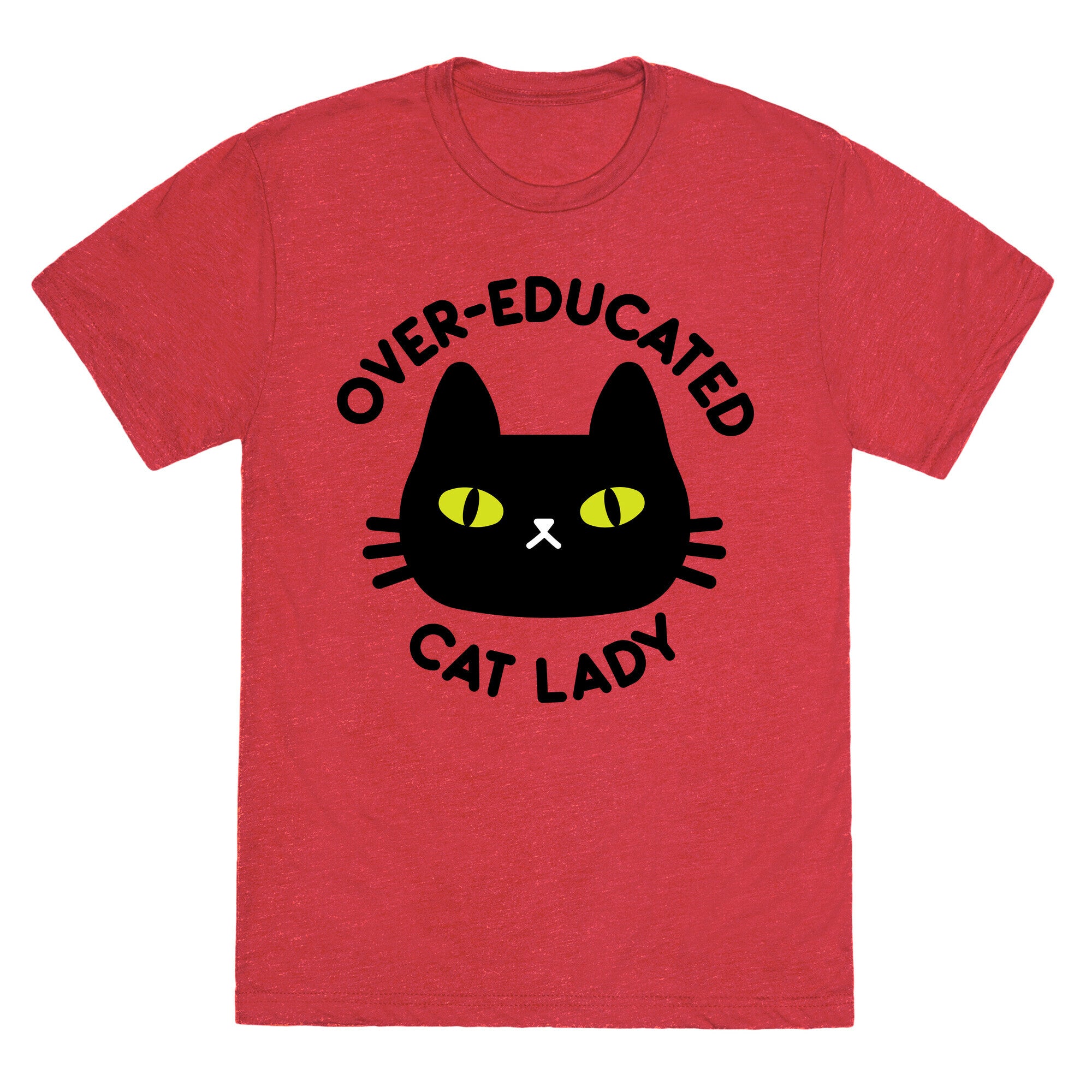 Over-educated Cat Lady Unisex Triblend Tee