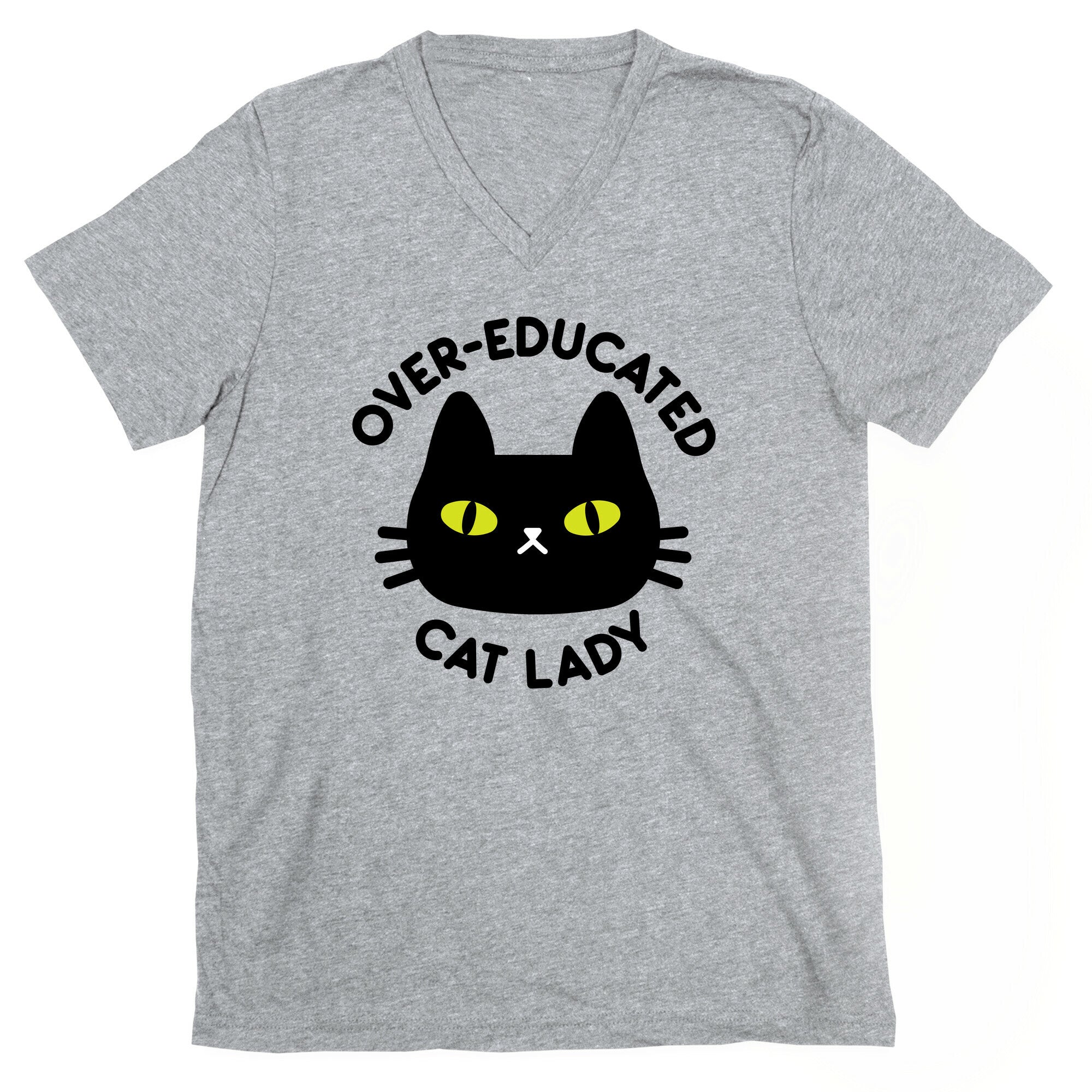 Over-educated Cat Lady V-Neck
