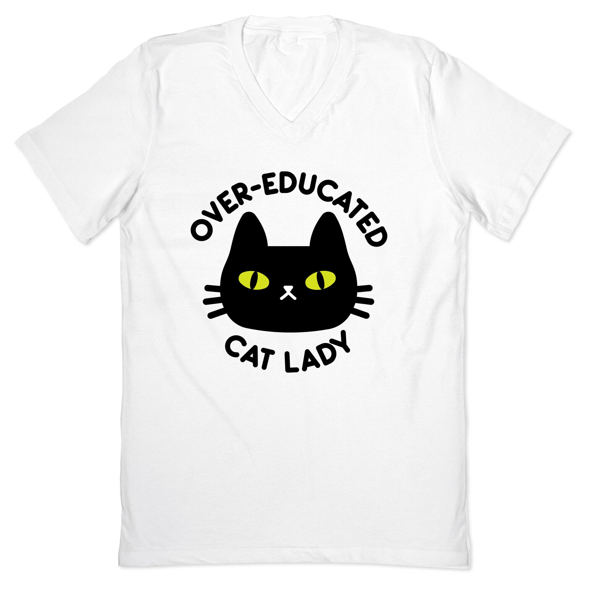 Over-educated Cat Lady V-Neck