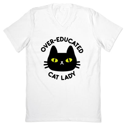 Over-educated Cat Lady V-Neck