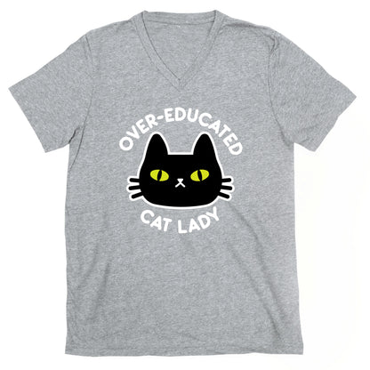 Over-educated Cat Lady V-Neck