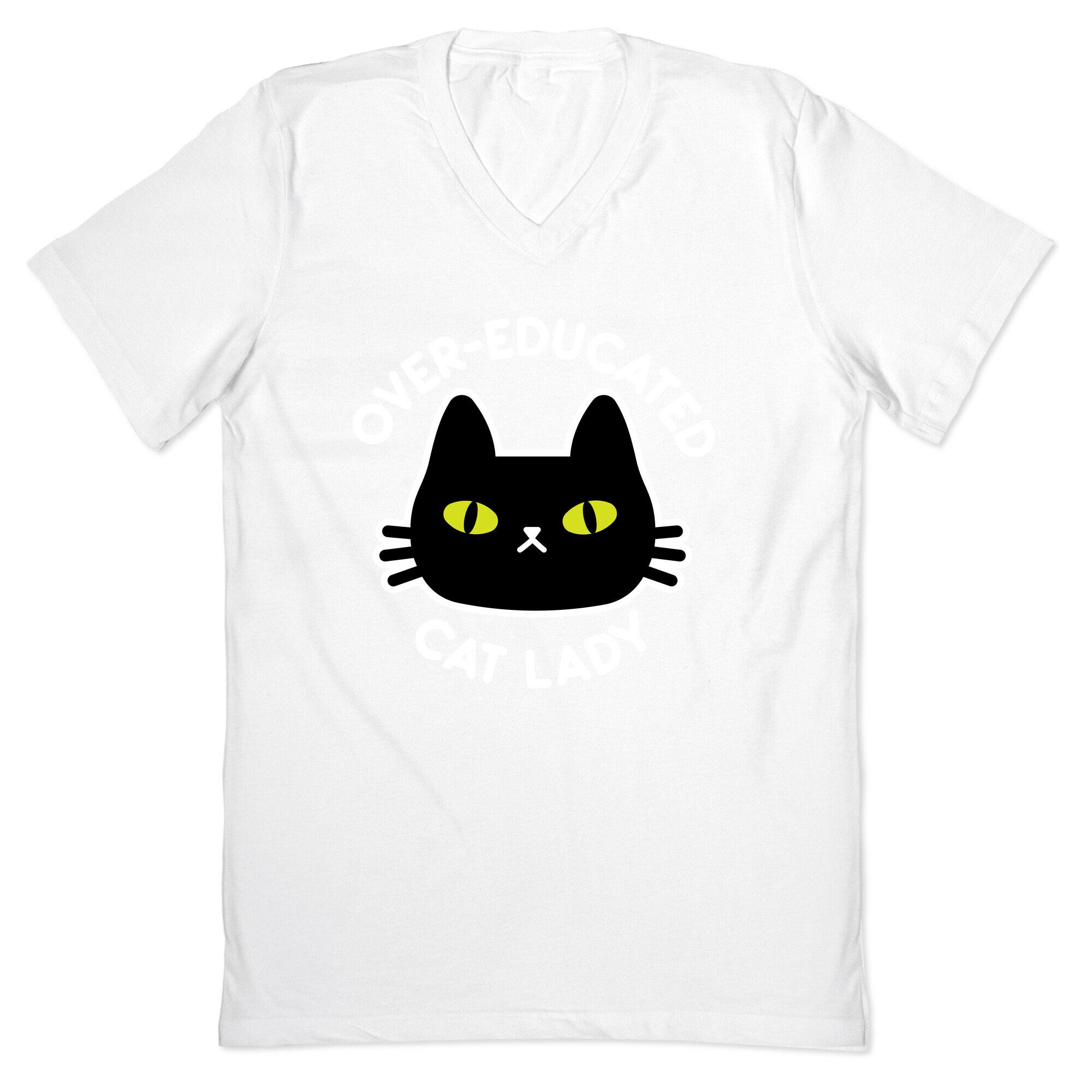 Over-educated Cat Lady V-Neck