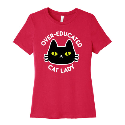 Over-educated Cat Lady Women's Cotton Tee