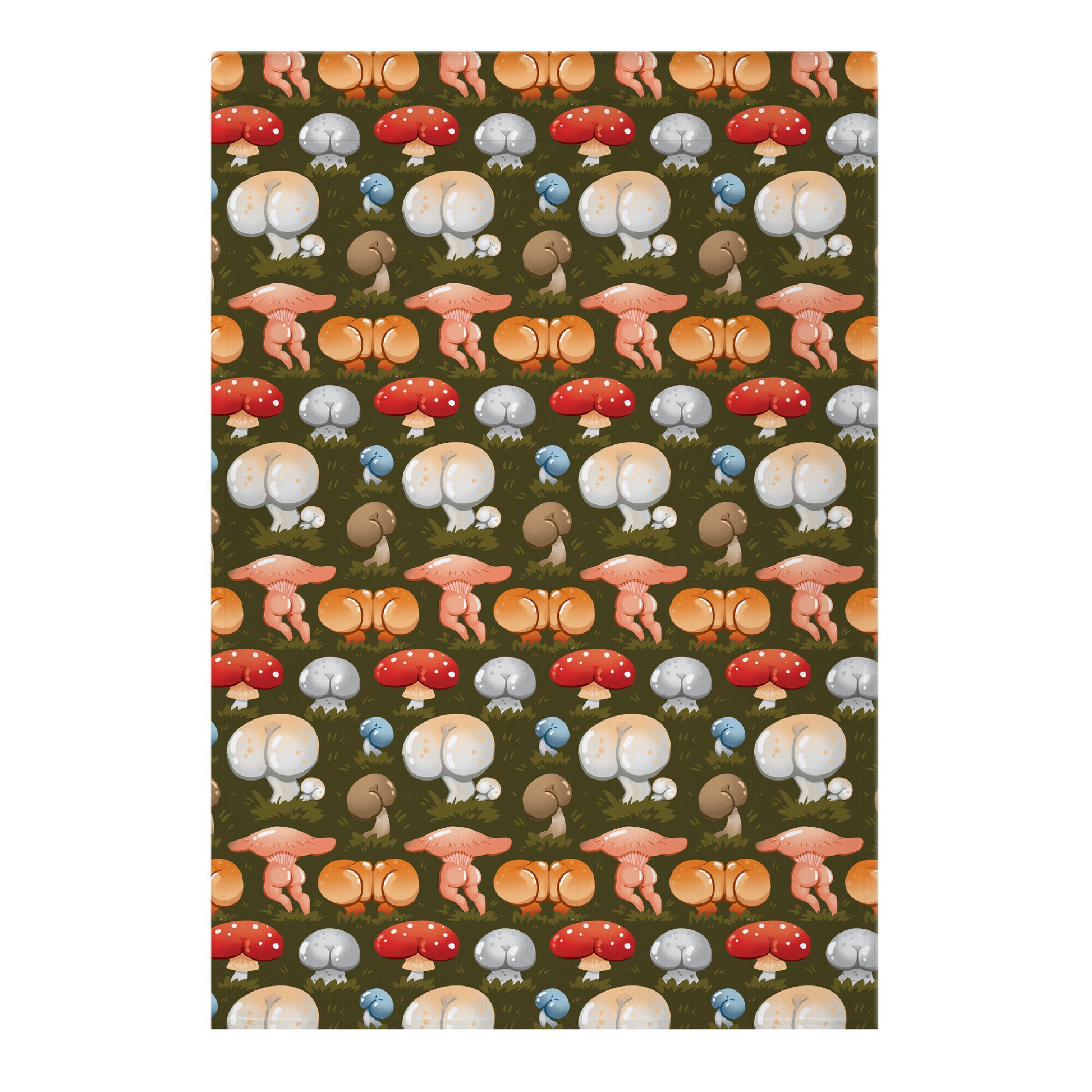Butt Mushroom Pattern Garden Flag