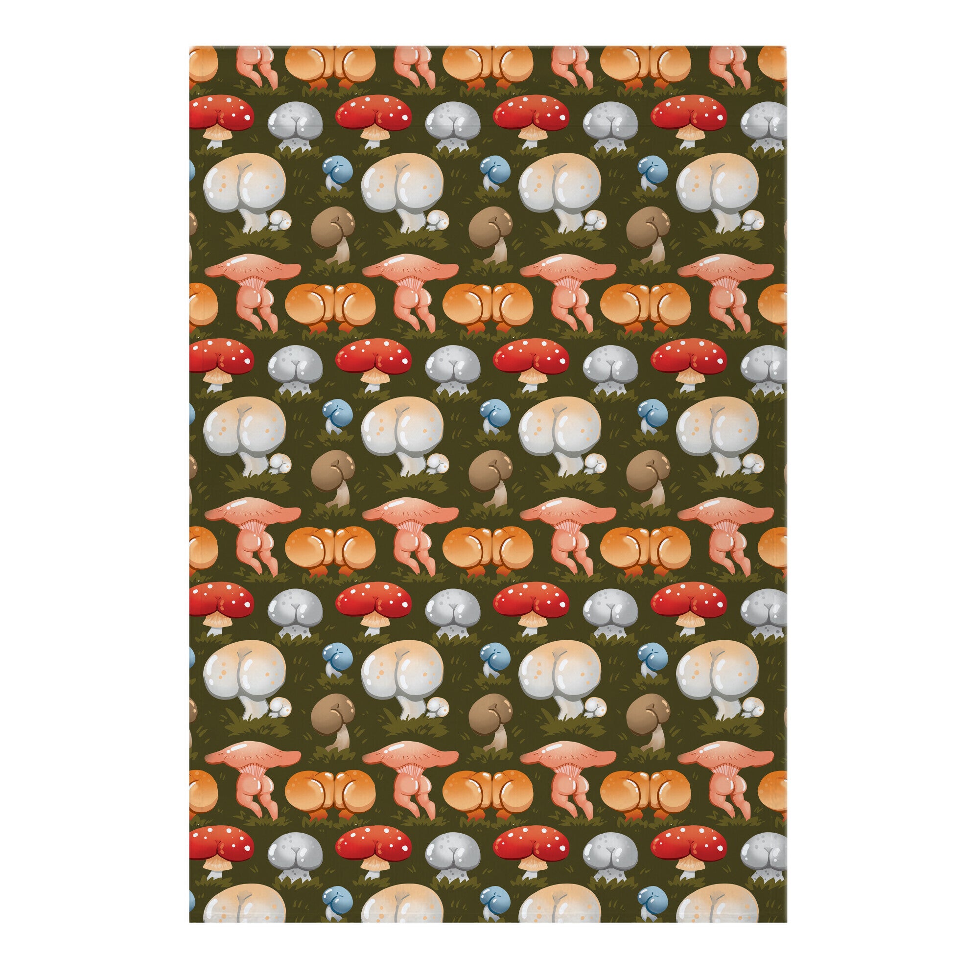 Butt Mushroom Pattern Garden Flag