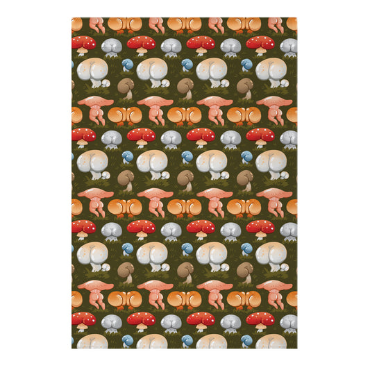 Butt Mushroom Pattern Garden Flag