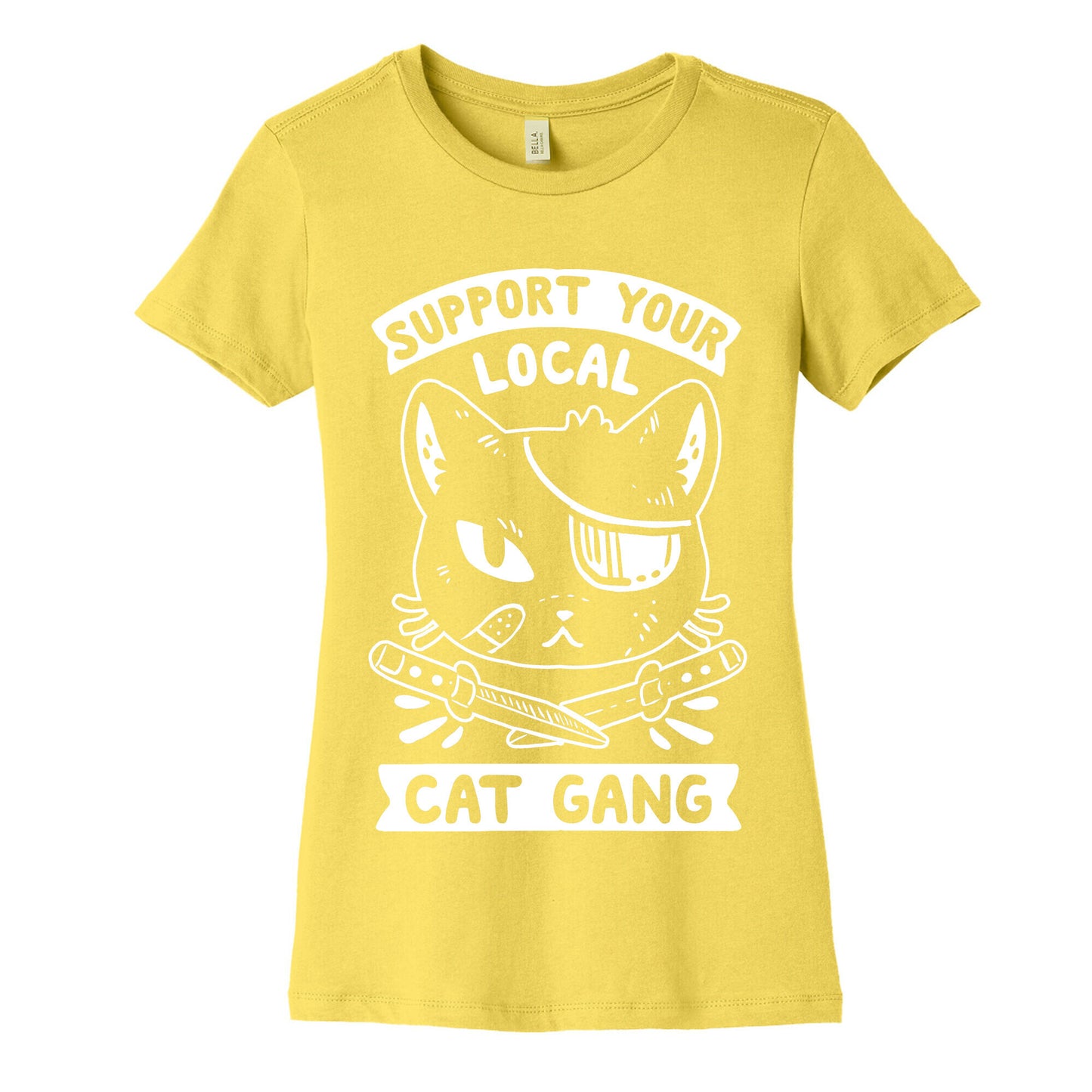 Support Your Local Cat Gang Women's Cotton Tee