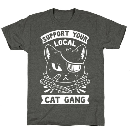 Support Your Local Cat Gang Unisex Triblend Tee