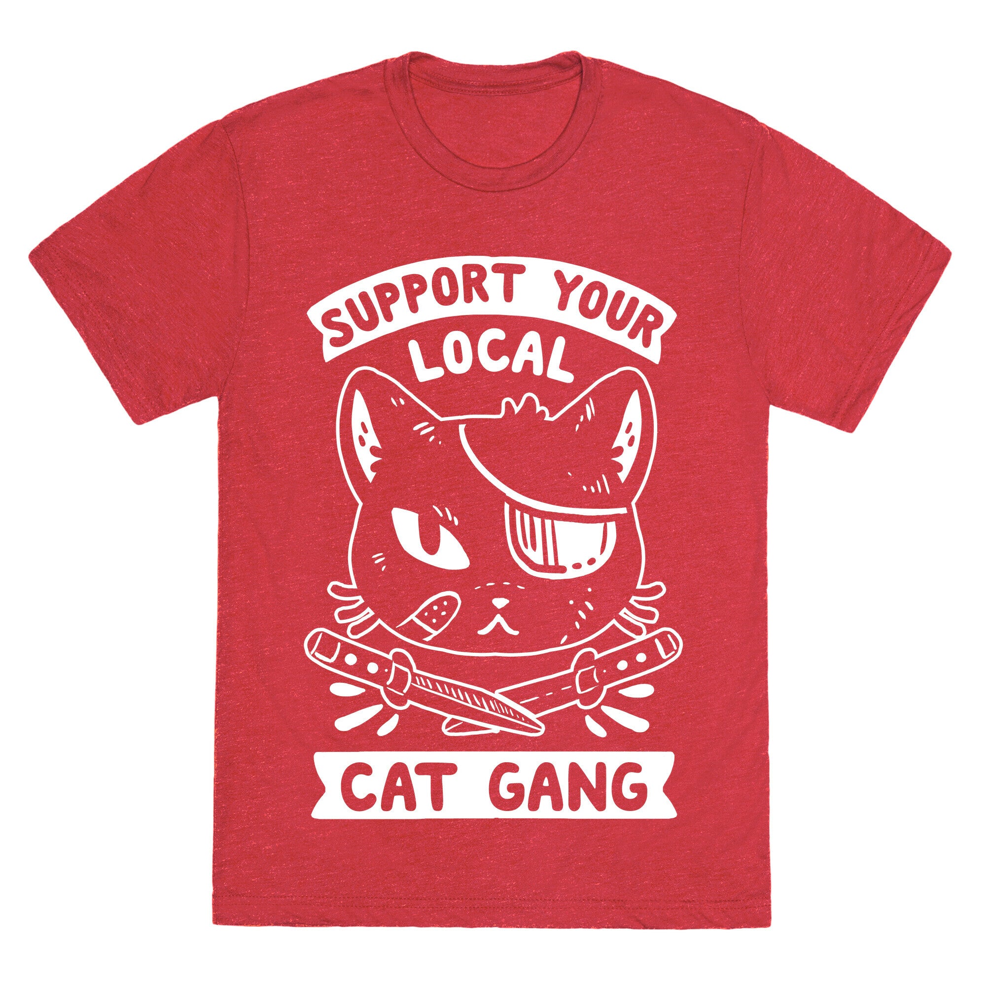 Support Your Local Cat Gang Unisex Triblend Tee