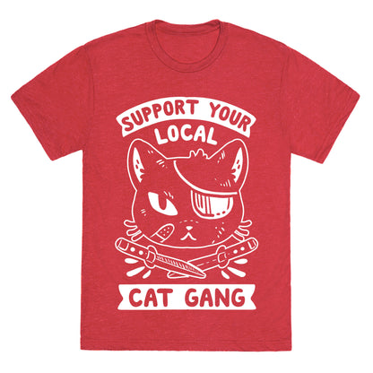 Support Your Local Cat Gang Unisex Triblend Tee
