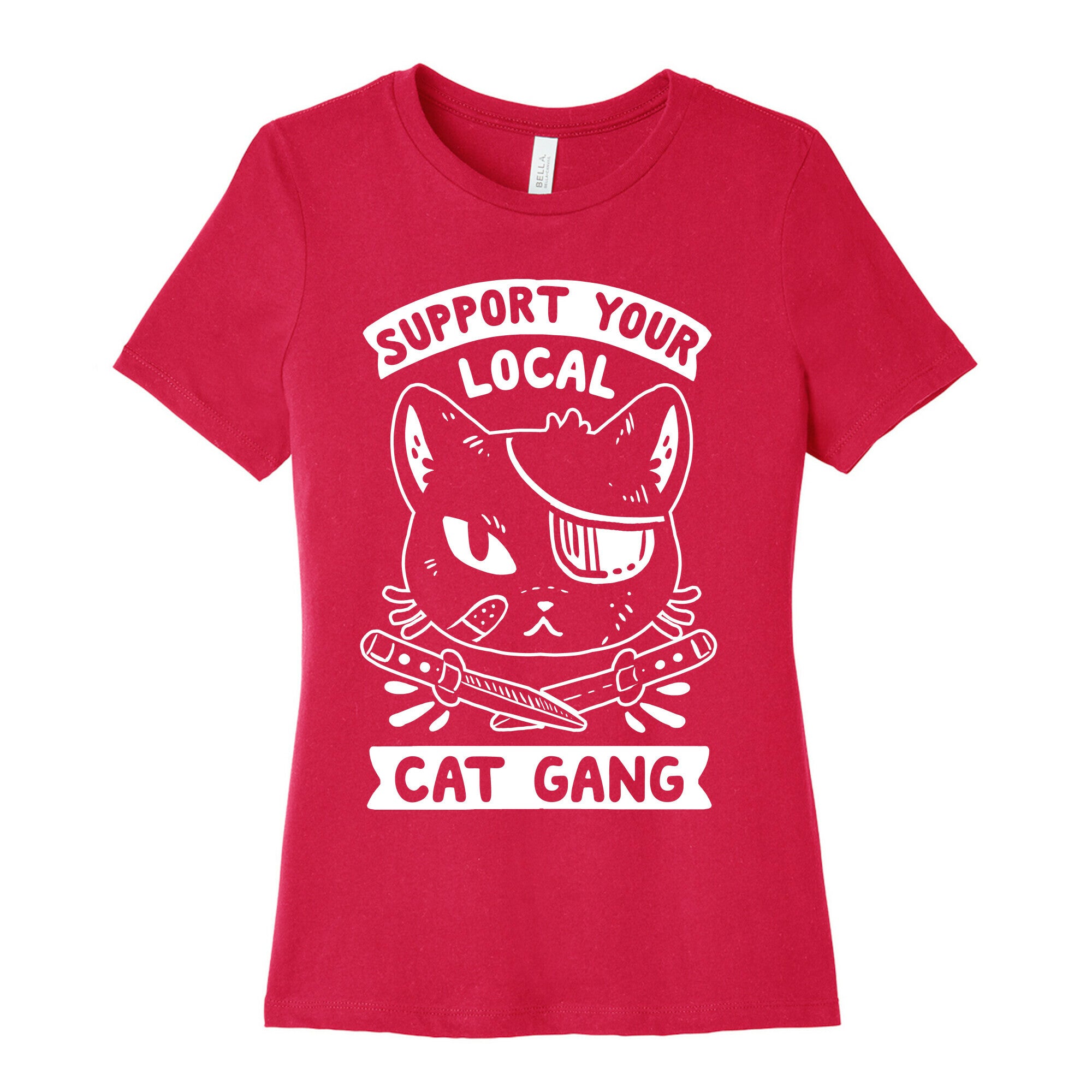 Support Your Local Cat Gang Women's Cotton Tee