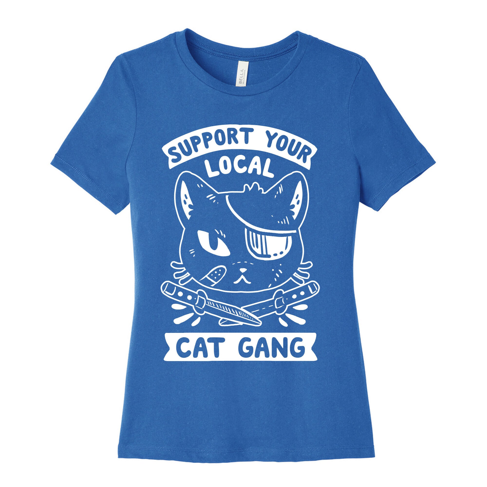 Support Your Local Cat Gang Women's Cotton Tee