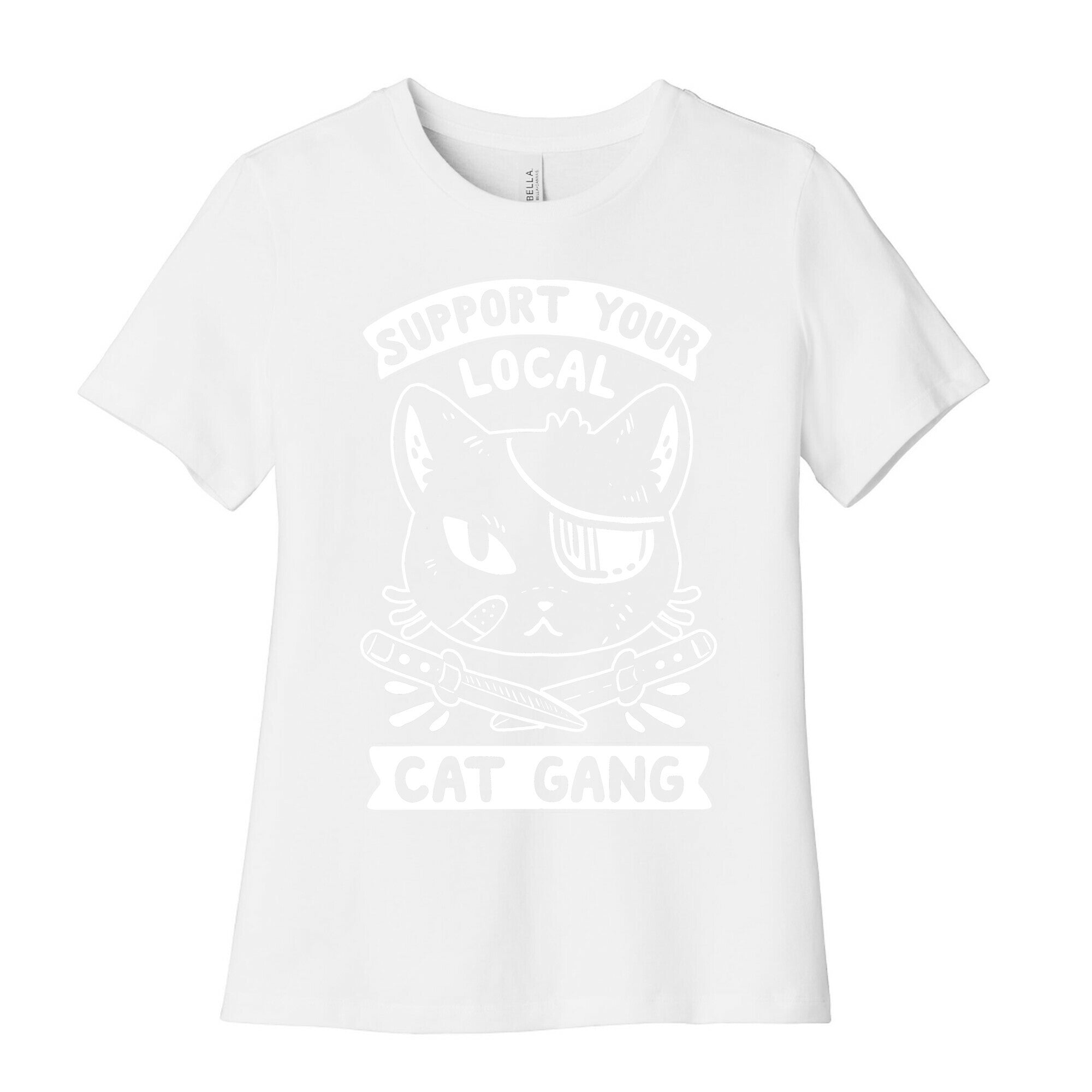 Support Your Local Cat Gang Women's Cotton Tee