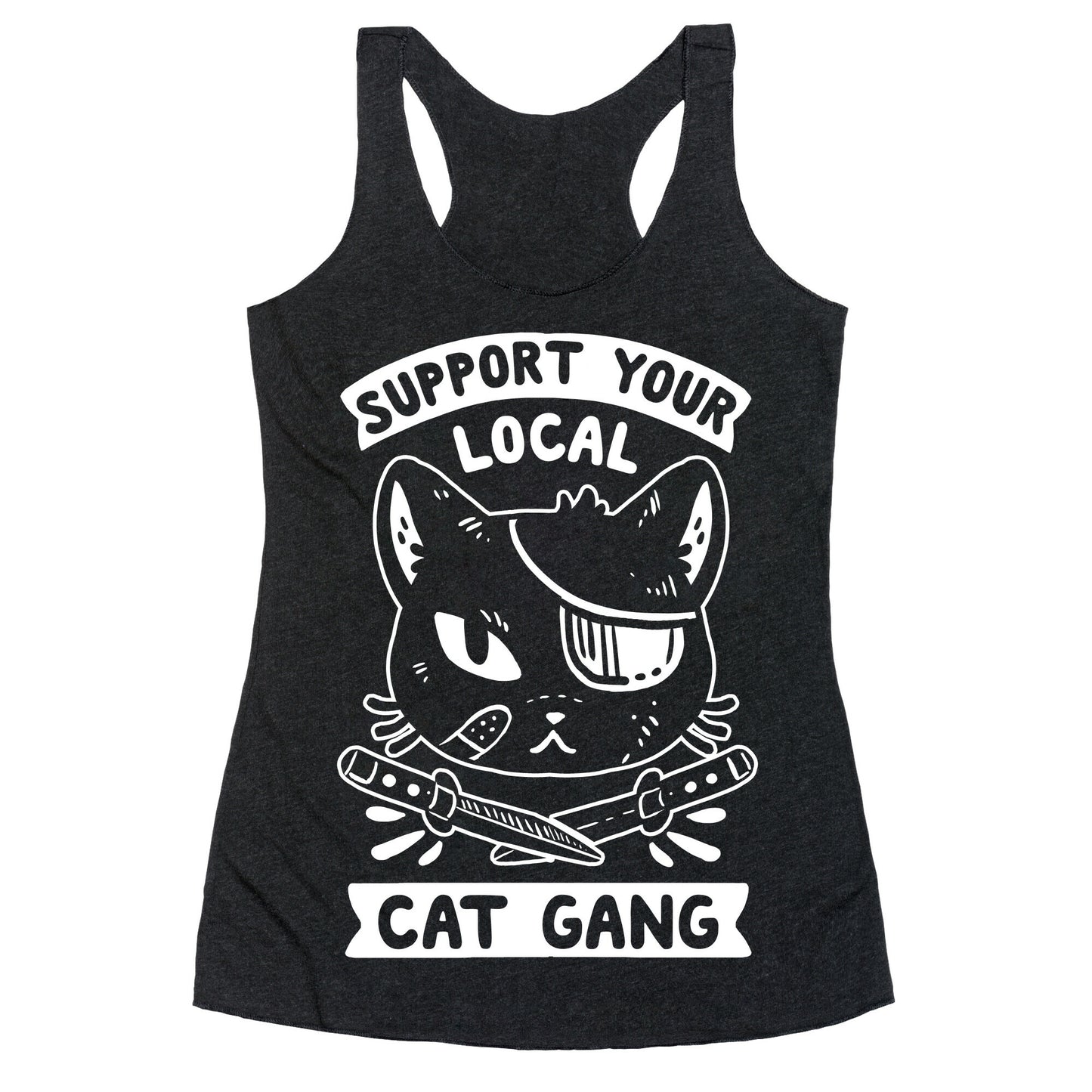 Support Your Local Cat Gang Racerback Tank