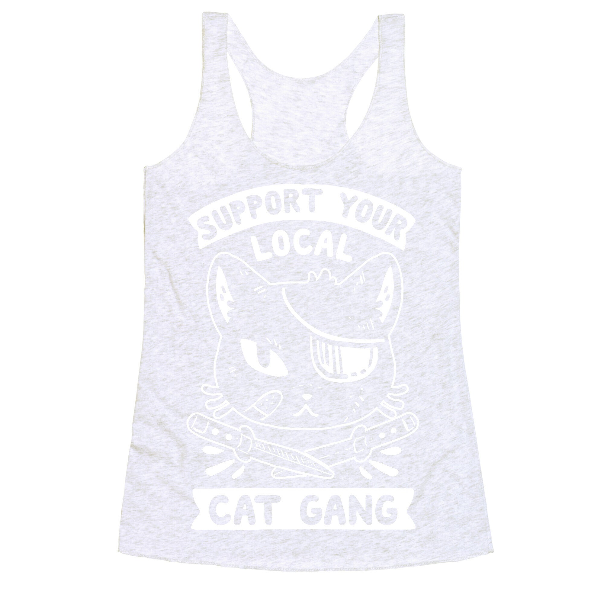 Support Your Local Cat Gang Racerback Tank
