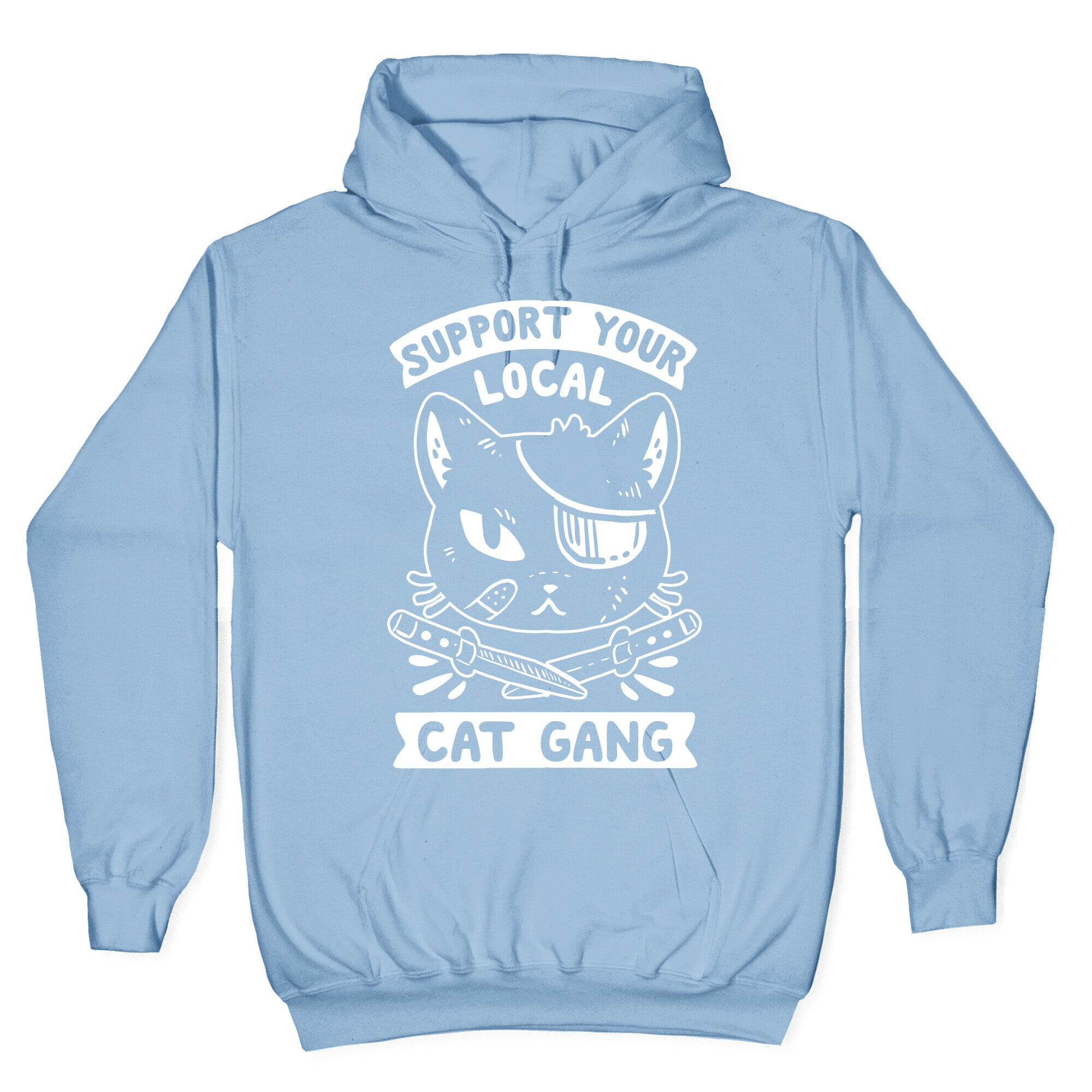Support Your Local Cat Gang Hoodie