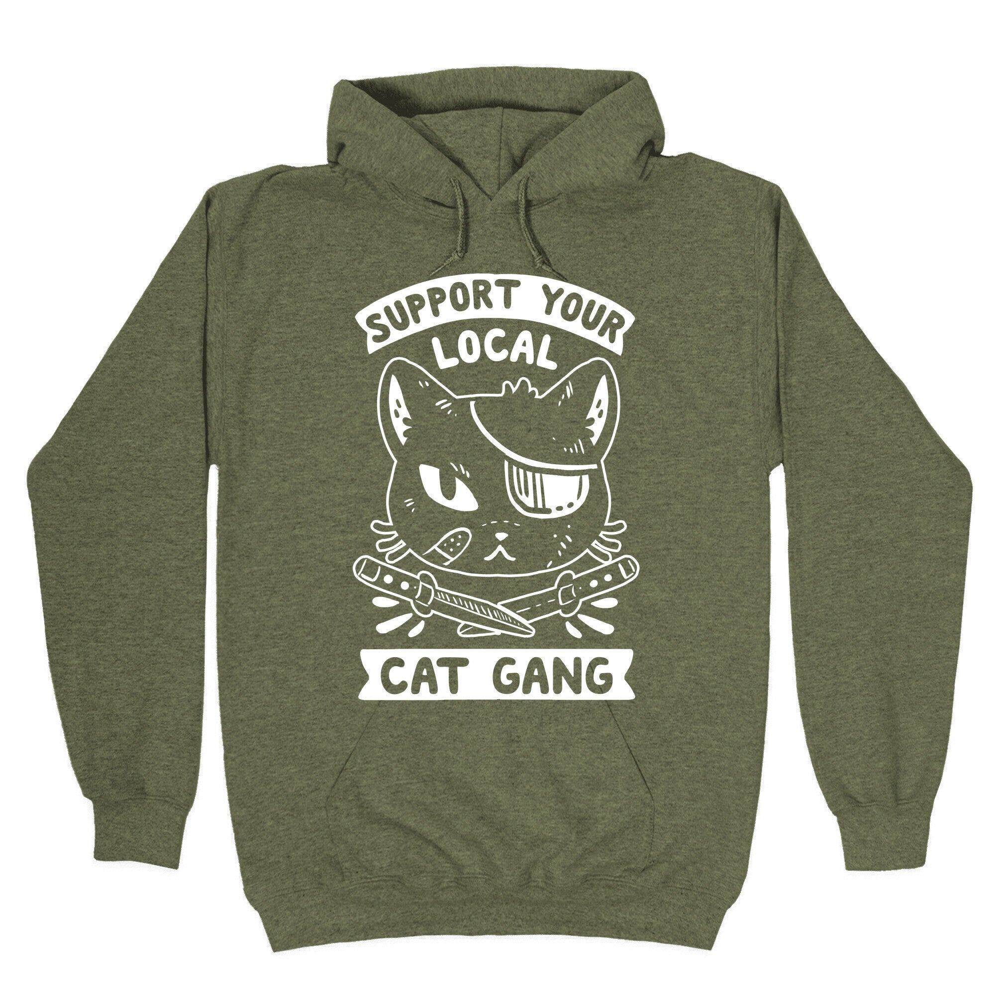 Support Your Local Cat Gang Hoodie