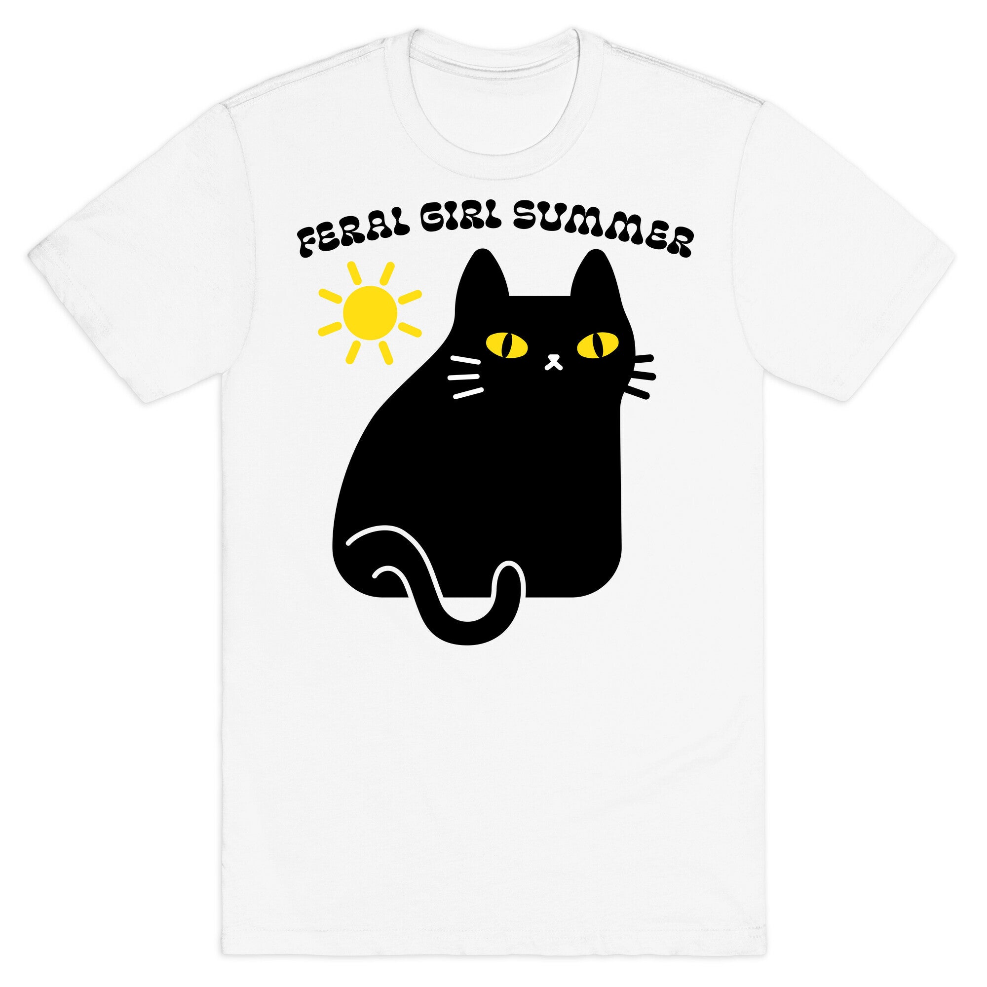 Feral Girl Summer Cat T-Shirt