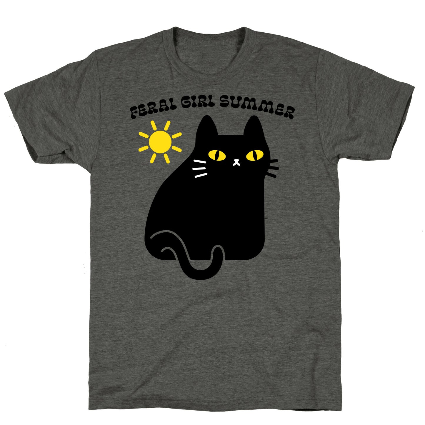 Feral Girl Summer Cat Unisex Triblend Tee