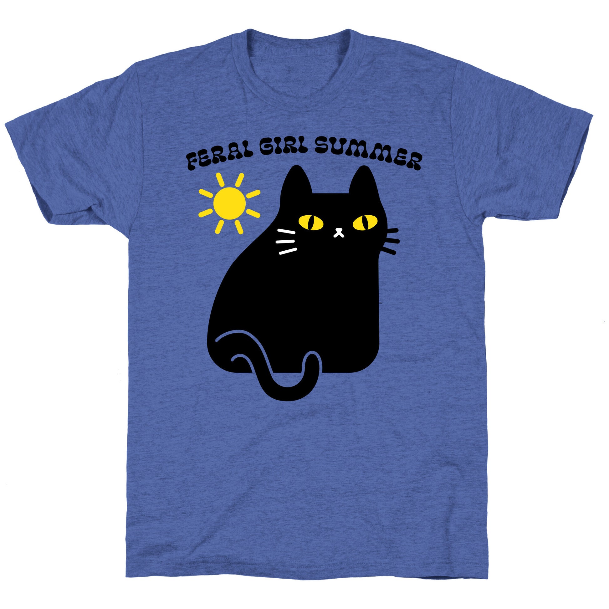 Feral Girl Summer Cat Unisex Triblend Tee