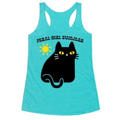 Feral Girl Summer Cat Racerback Tank