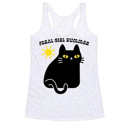 Feral Girl Summer Cat Racerback Tank