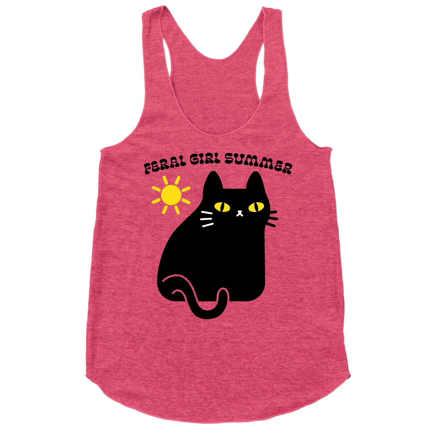 Feral Girl Summer Cat Racerback Tank