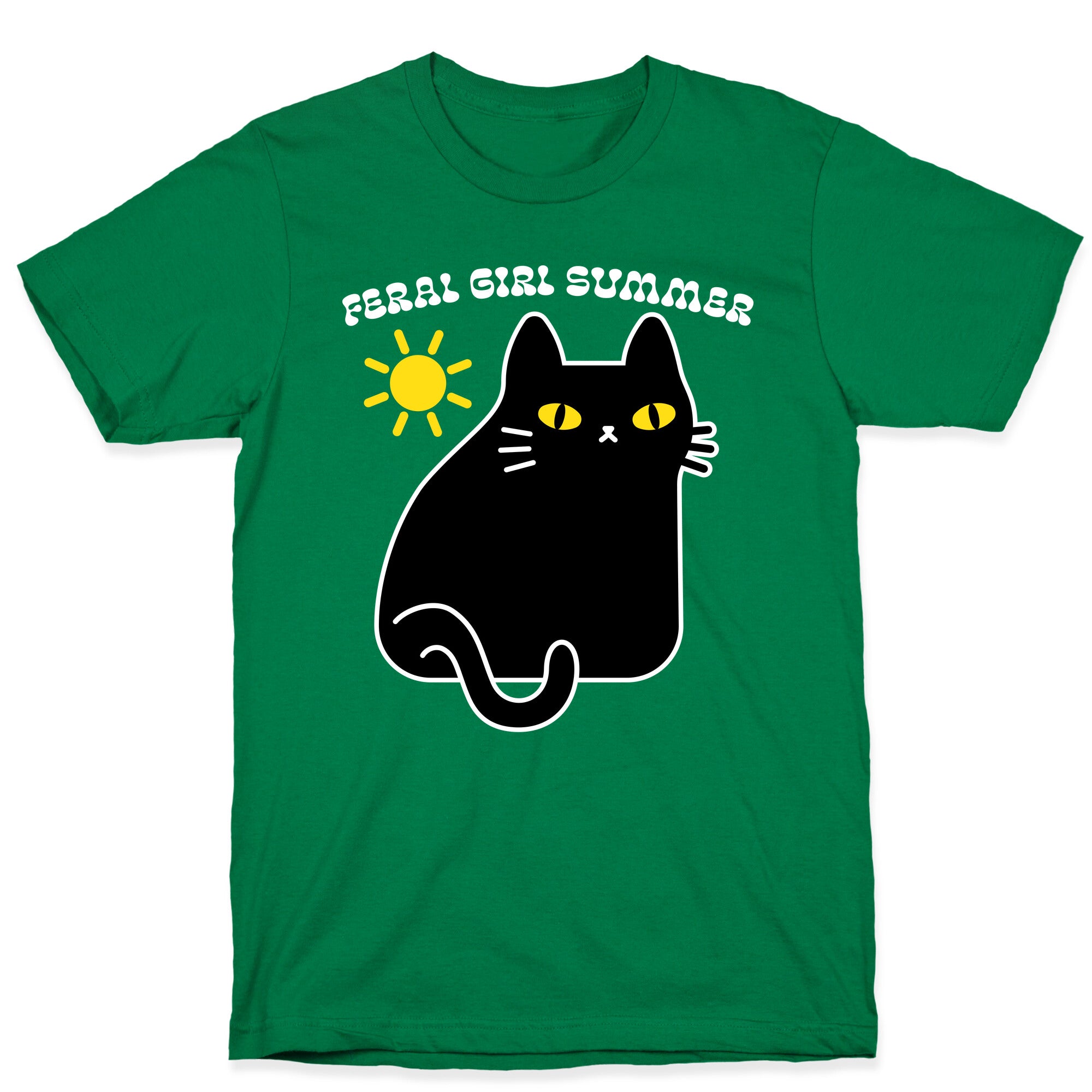 Feral Girl Summer Cat T-Shirt