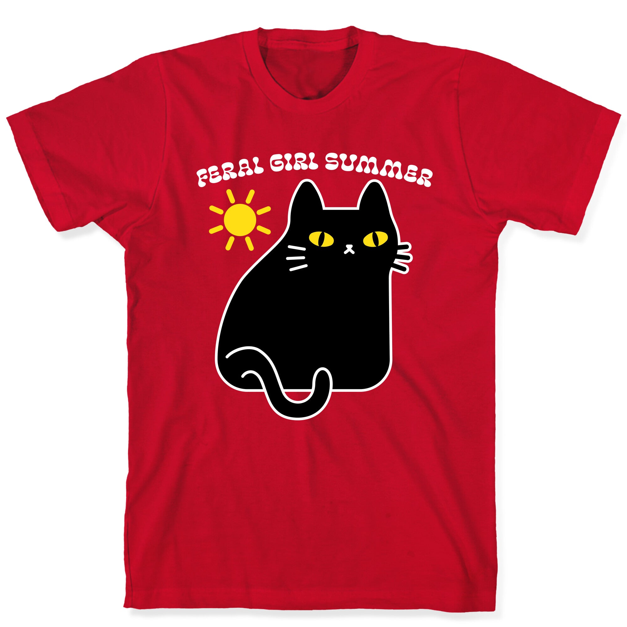Feral Girl Summer Cat T-Shirt