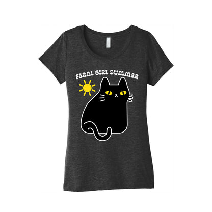 Feral Girl Summer Cat Women's Triblend Tee