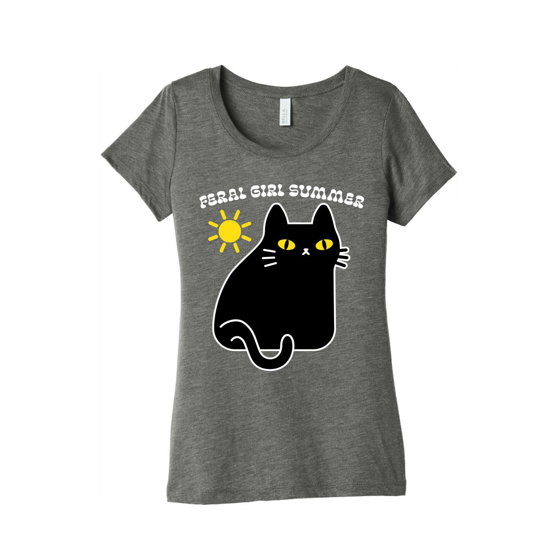 Feral Girl Summer Cat Women's Triblend Tee
