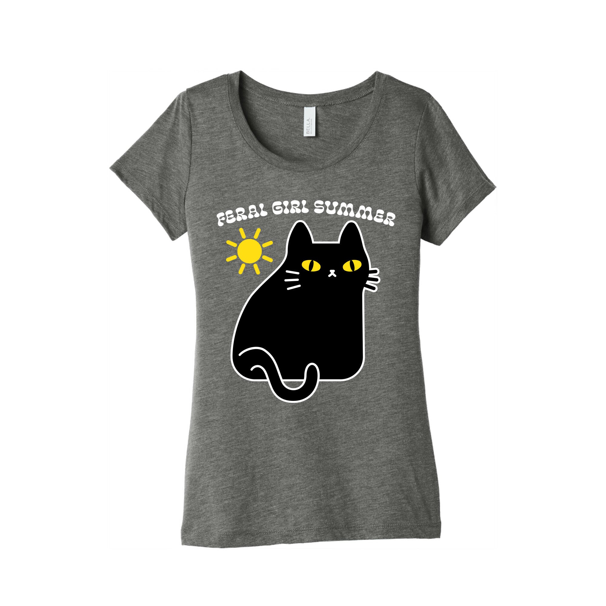 Feral Girl Summer Cat Women's Triblend Tee