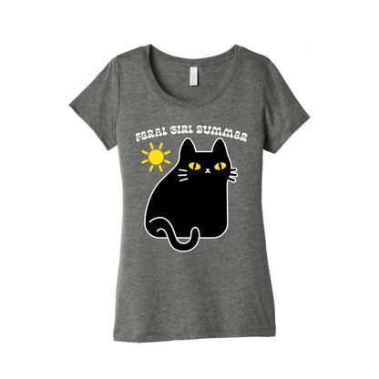 Feral Girl Summer Cat Women's Triblend Tee