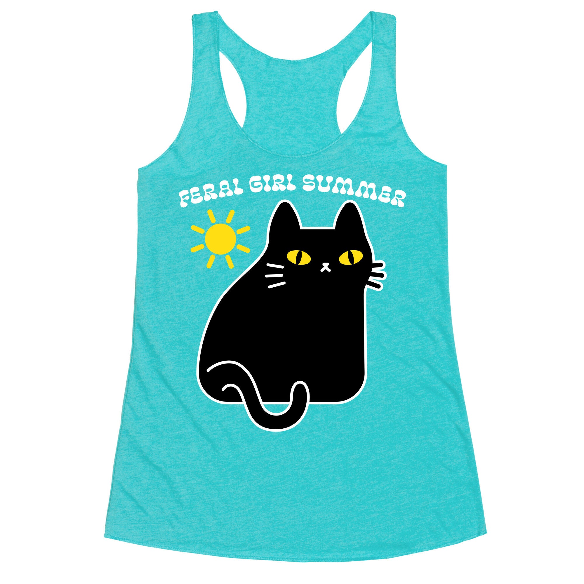 Feral Girl Summer Cat Racerback Tank