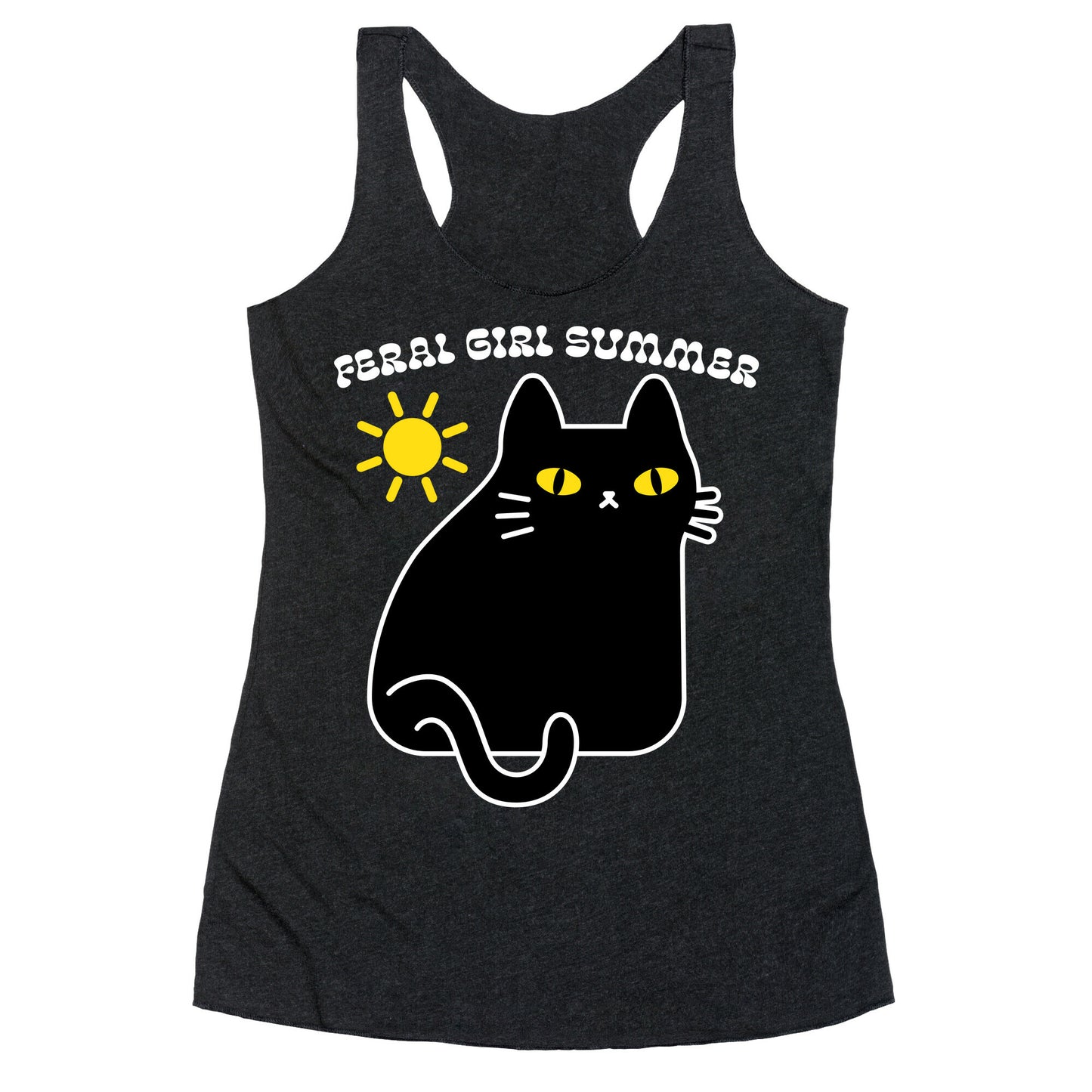 Feral Girl Summer Cat Racerback Tank