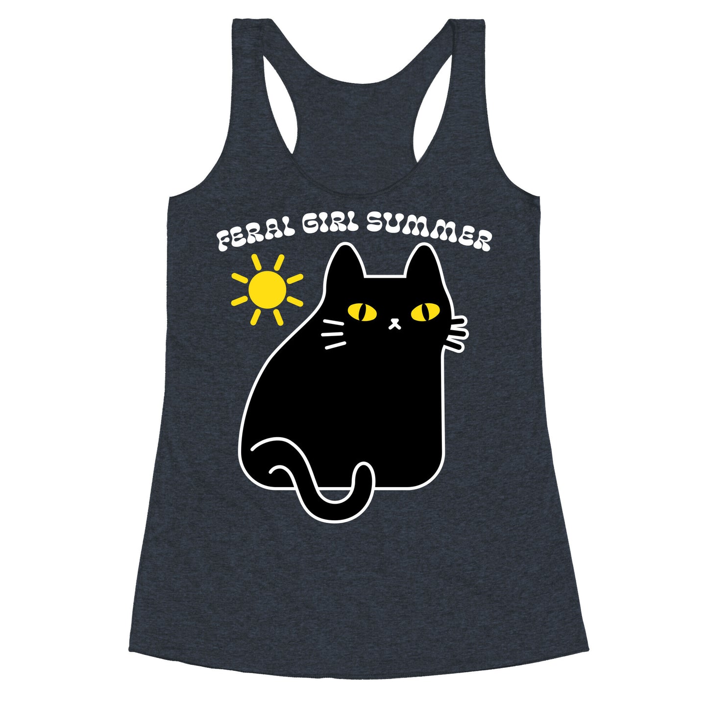 Feral Girl Summer Cat Racerback Tank