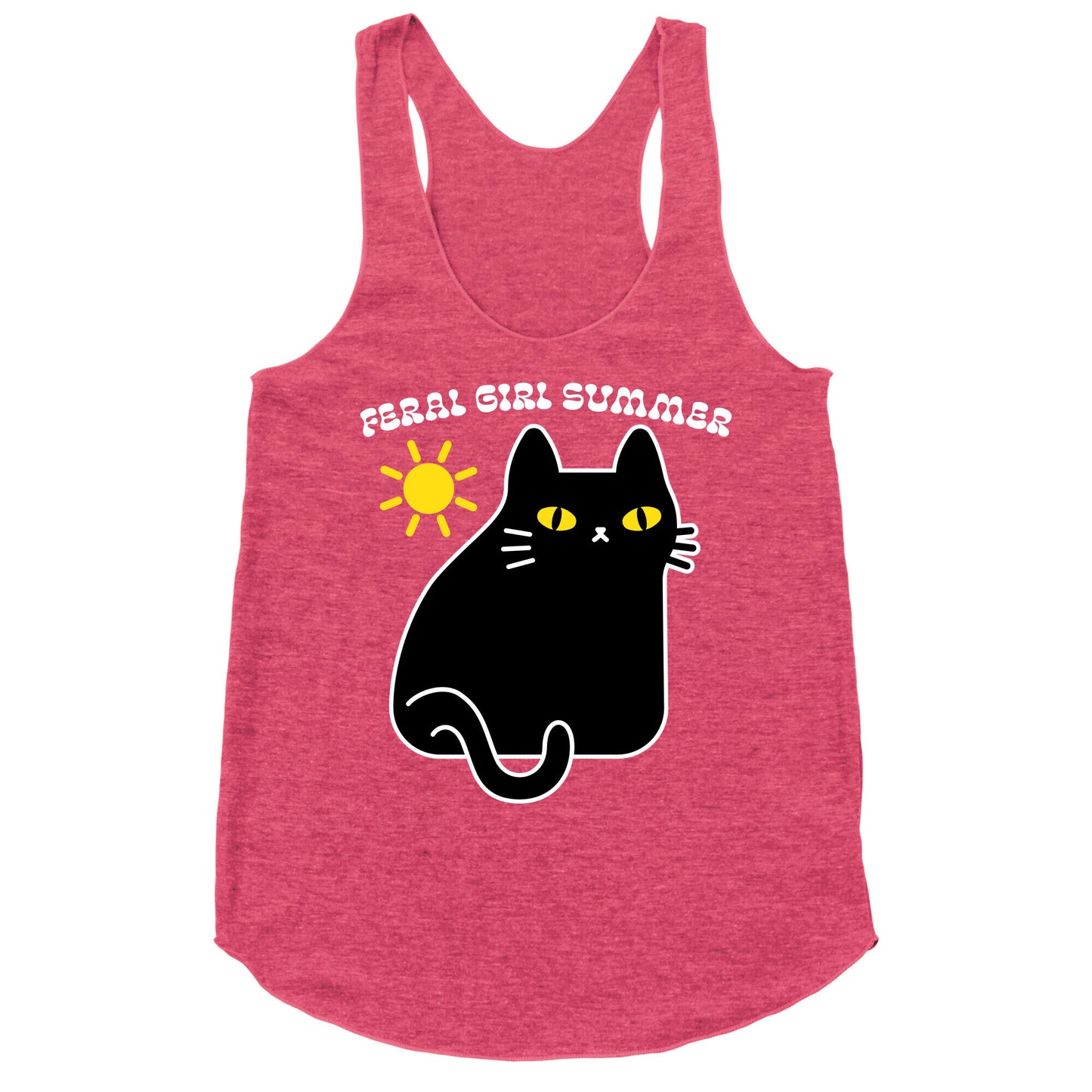 Feral Girl Summer Cat Racerback Tank