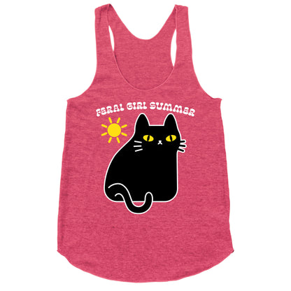 Feral Girl Summer Cat Racerback Tank