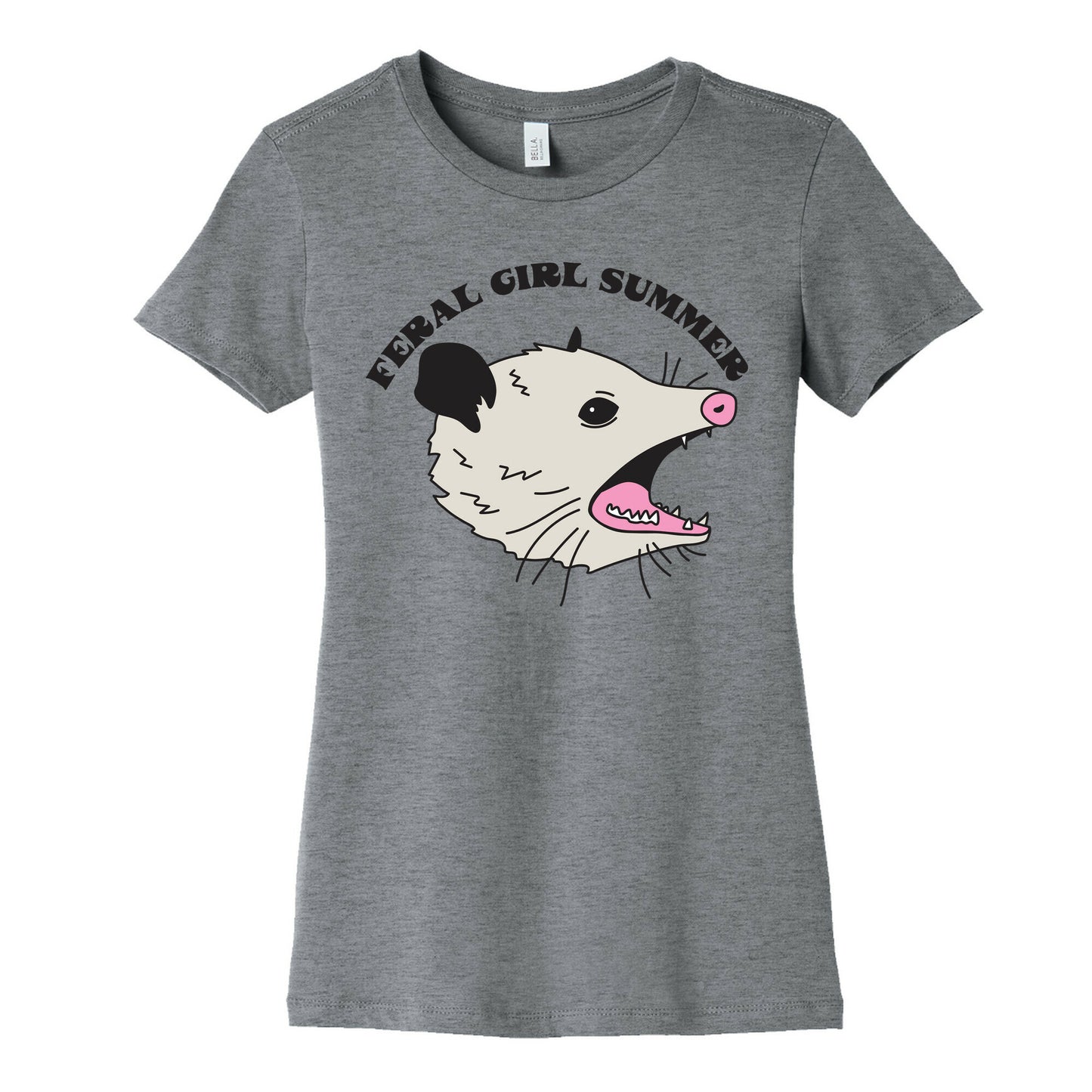 Feral Girl Summer Opossum Women's Cotton Tee