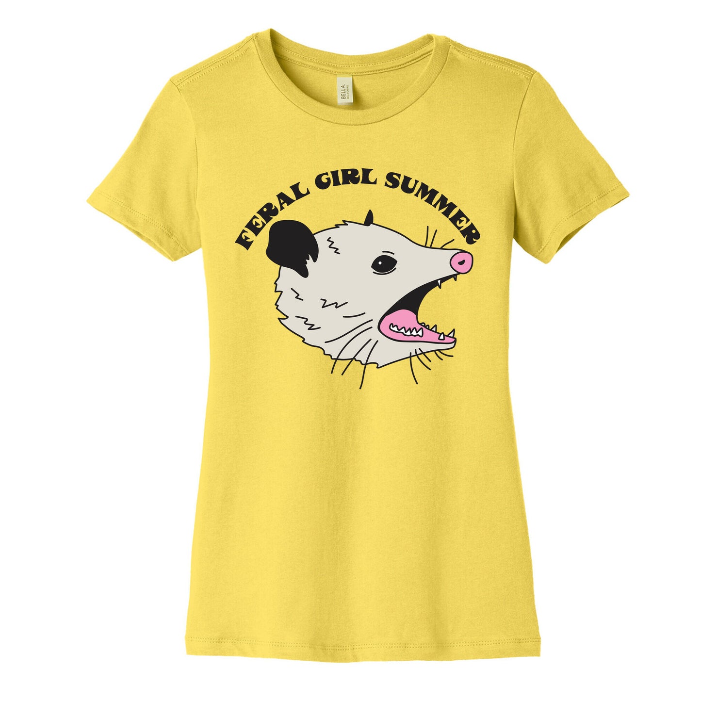 Feral Girl Summer Opossum Women's Cotton Tee